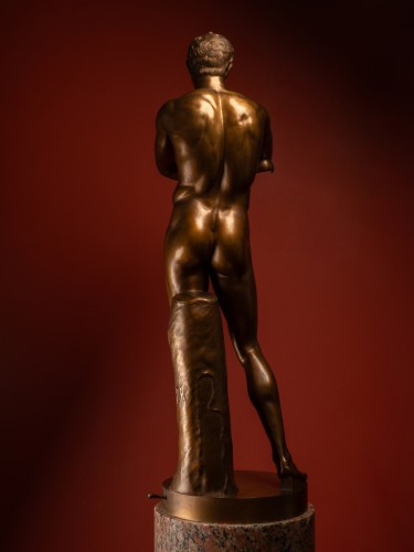 Sculpture  - Bronze Apoxyomenos by Alessandro Nelli, after Lysippos