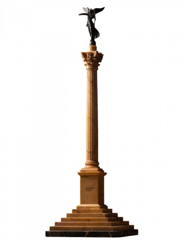 Small-scale reproduction of the Colonna foca in bronze and giallo antico