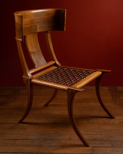 Pair of large klismos chairs by Robsjohn-Gibbings and Saridis of Athens - Seating Style 