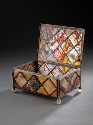 South German silver-mounted agate casket - Objects of Vertu Style 