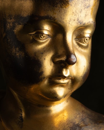 Gilt bronze Bust of a Child Price after Germain Pilon - 