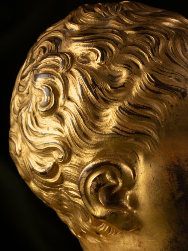 17th century - Gilt bronze Bust of a Child Price after Germain Pilon