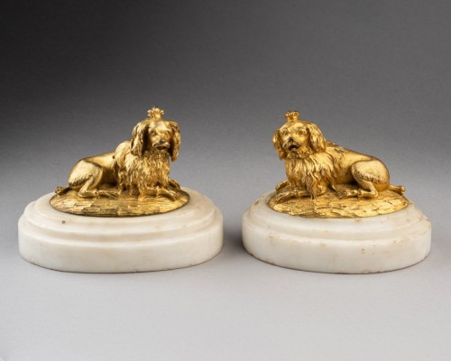 18th century - Two of the so-called dogs of the Marquise de Pompadour