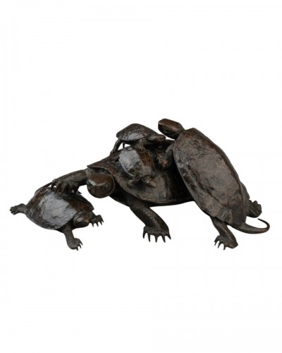 Five tortoises, signed by Murata Seimin