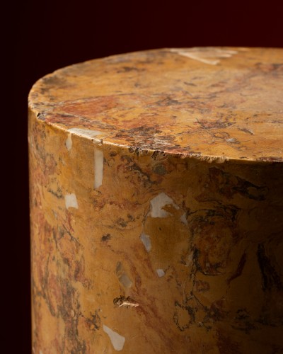Colonne en scagliole à l'imitation de la breccia giallia - Objet de décoration Style 