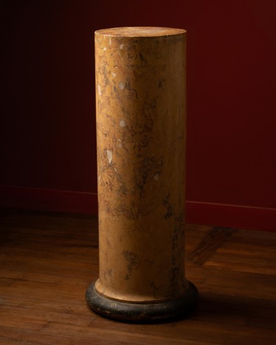 Decorative Objects  - A scagliola column imitating breccia gialla