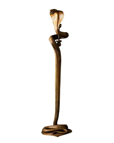 Grande lampe « Cobra », d’un modèle d’Edgar Brandt