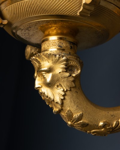 Paire d’appliques d’époque Empire Russe à tête de faune - Luminaires Style Empire