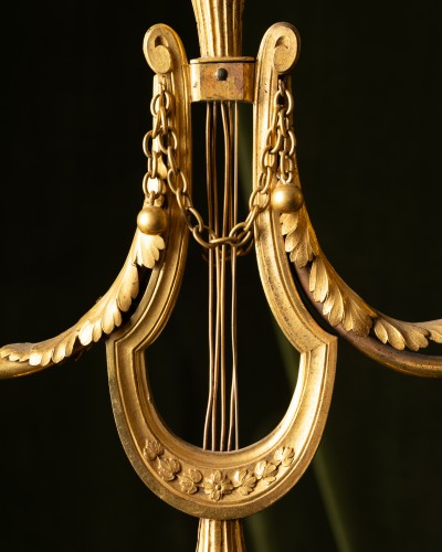 18th century - A Pair of Candlesticks with Gilt Serpents and Lyres