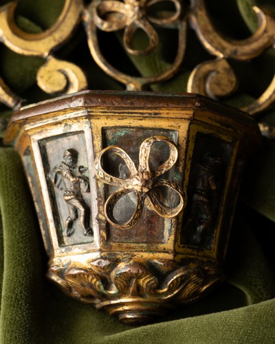 A Holy water gilt bronze stoup - Religious Antiques Style Renaissance