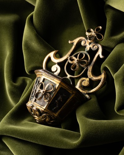 A Holy water gilt bronze stoup - 