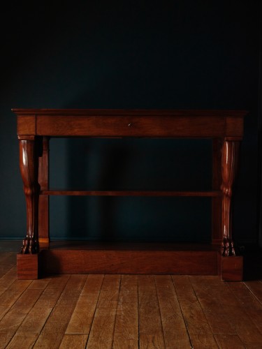 Furniture  - A Pair of Mahogany Console Tables, by Jacob-Desmalter