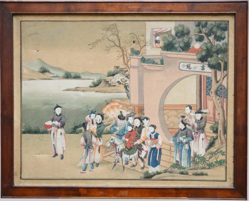 Série de sept aquarelles chinoises fin XVIIIe début XIXe siècle - Galerie Lamy Chabolle