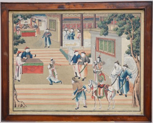  - Série de sept aquarelles chinoises fin XVIIIe début XIXe siècle