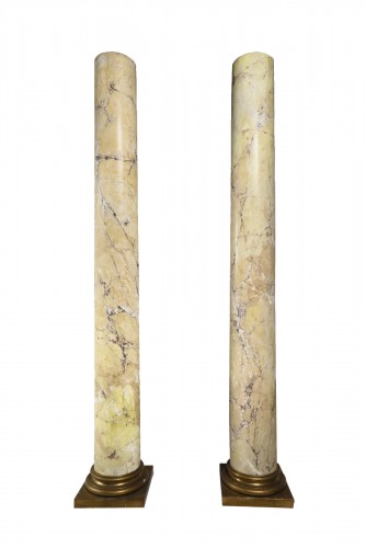 Pair of scagliola columns