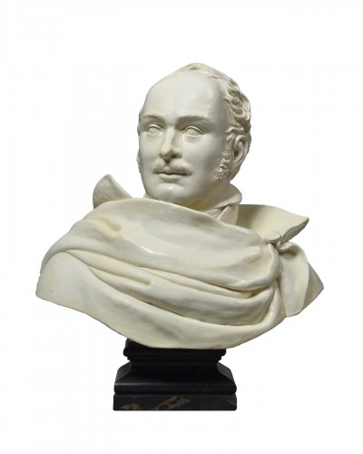 Eugène de Beauharnais, faience bust