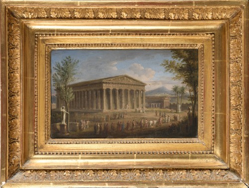 Vue imaginaire de Paestum - Attribué à Jean-Georges Berdot (1614-1679)