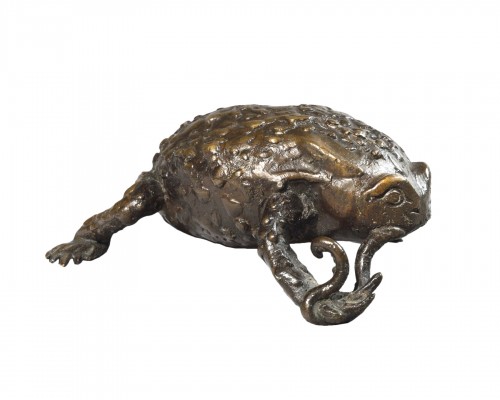 Crapaud en bronze patiné - Italie du nord fin du XVIe/début du XVIIe siècle