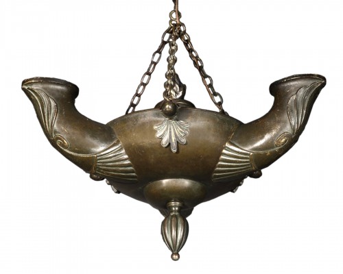 Antique bronze ceiling light - 19th century