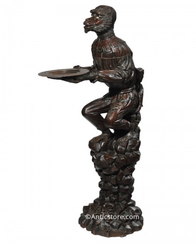 Monkey Dumbwaiter patinated wood - Venice 19th century