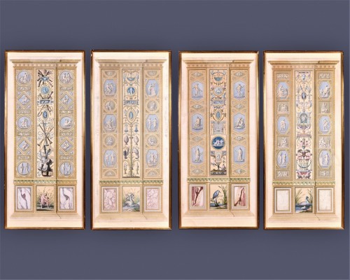 Giovanni Volpato (1735-1803) - Série de quatre gravures décors des piliers des Loges du Vatican - Gravures et livres anciens Style 