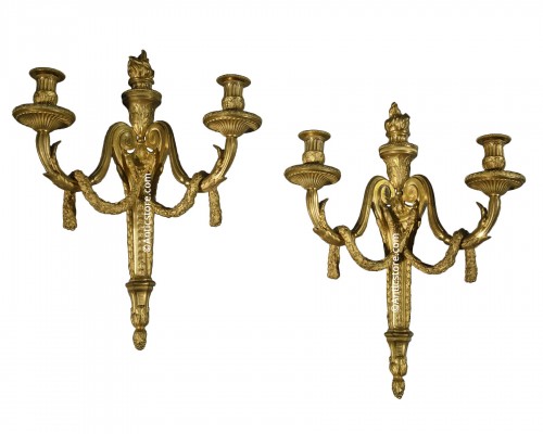 Pair of sconces after Charles Delafosse - Henri Vian 19th century