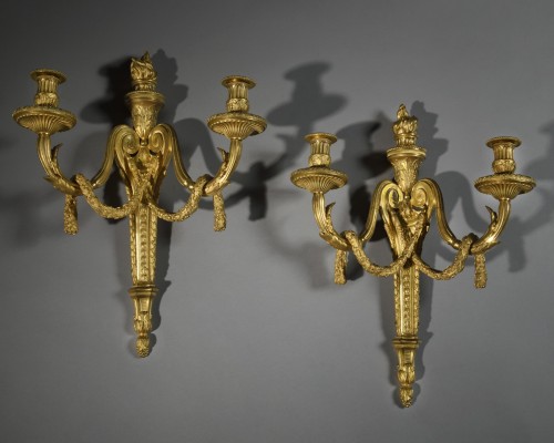 Pair of sconces after Charles Delafosse - Henri Vian 19th century - Lighting Style 