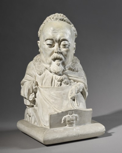 Jean-Pierre Dantan dit Dantan le jeune (1800-1869). – Portrait charge de Joseph François Ducoux - Sculpture Style Napoléon III