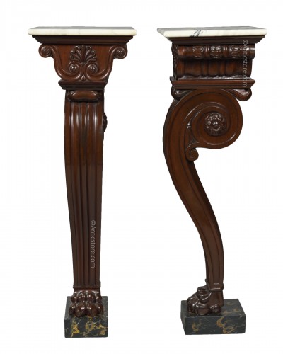 Pair of 19th century mahogany pedestal  - Attributed to Thomas Hope