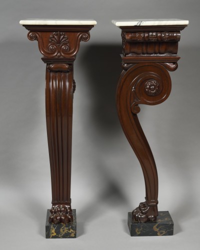 Decorative Objects  - Pair of 19th century mahogany pedestal  - Attributed to Thomas Hope