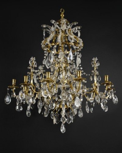 Ormolu and rock crystal chandelier - circa 1740