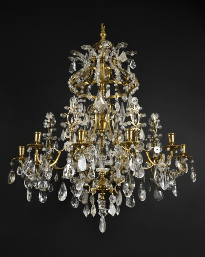 Ormolu and rock crystal chandelier - circa 1740 - Lighting Style 