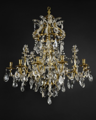 Lighting  - Ormolu and rock crystal chandelier - circa 1740