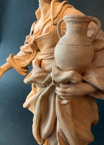 18th century -  Terracotta representing a woman - 18th century Southern Italy