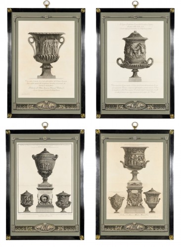 Set of framed engravings by Piranesi    