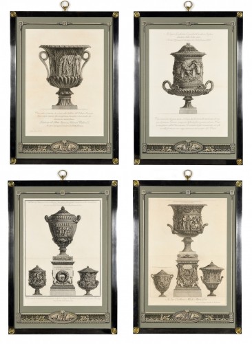 Set of framed engravings by Piranesi     - Engravings & Prints Style 