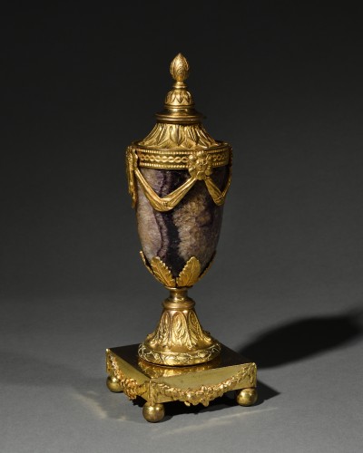 Cassolette en bronze doré et spath fluor - Matthew Boulton (1728-1809) - Objet de décoration Style Louis XVI