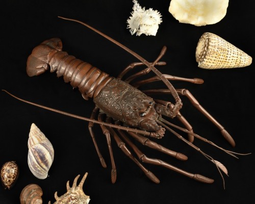 Langouste jizaï okimono, Japon époque Méiji - Arts d