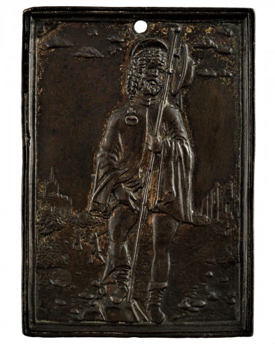 Galeazzo Mondella known as &quot;Moderno&quot; (1467-1528) - Saint Roch Bronze plaquette