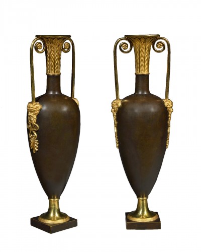 Pair of spindle-shaped vases attributed to Claude Galle - Directoire period