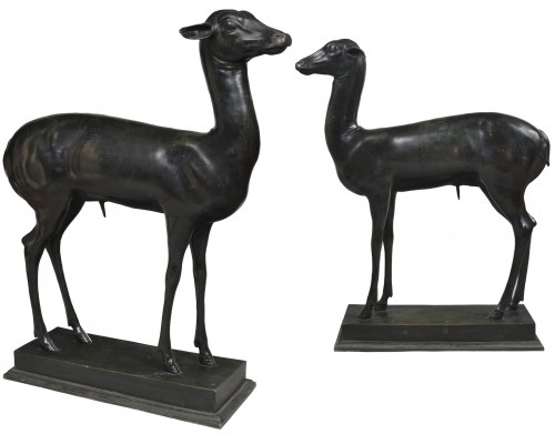 Pair of stags,  early 20th century 