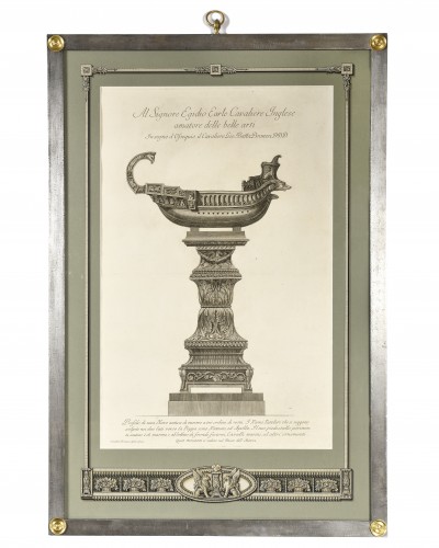 Set of three framed engravings by Piranesi     - 