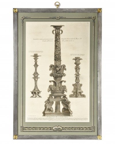 Set of three framed engravings by Piranesi     - 