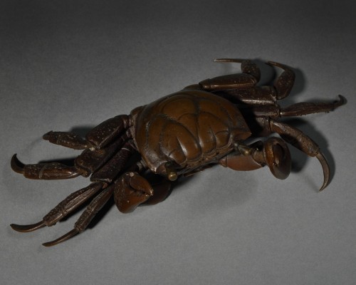 Jizai Okimono représentant un crabe - Arts d