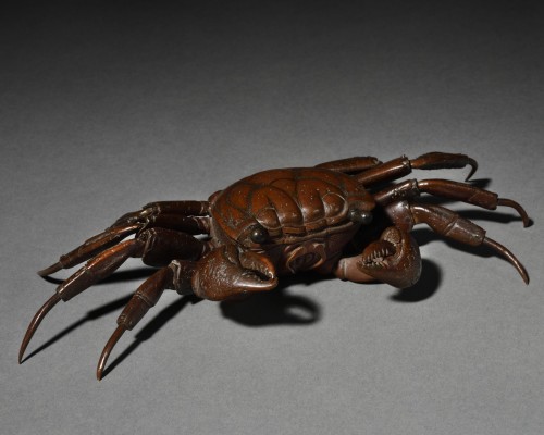 Jizai Okimono représentant un crabe - Arts d