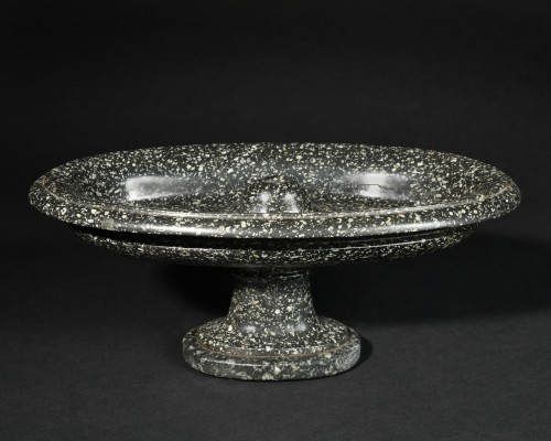 Coupe navette en porphyre - XIXe siècle - Objet de décoration Style 