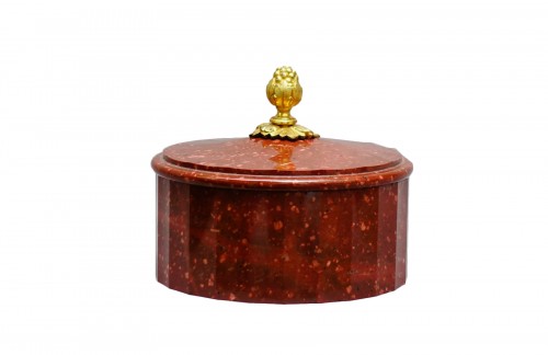 Swedish porphyry butter box – 19th century
