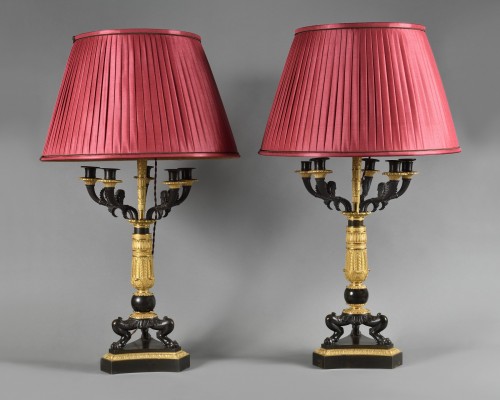 Paire de lampes – époque Restauration - Luminaires Style Restauration - Charles X