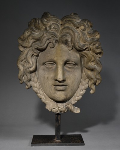 Masque d'Apollon - XIXe siècle - Sculpture Style 