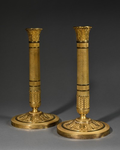 Pair of restoration period candlesticks - Lighting Style Restauration - Charles X